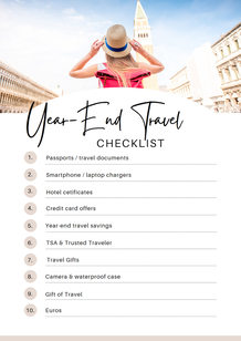 Year-End Travel Checklist