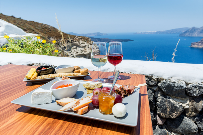 Greek Island Meal View