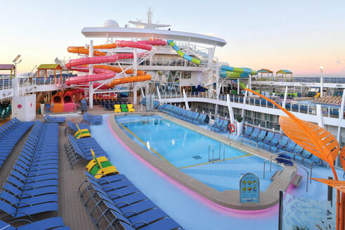 Cruise Ship Pools and slides