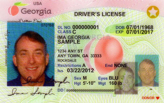 REAL ID sample with Gold Star